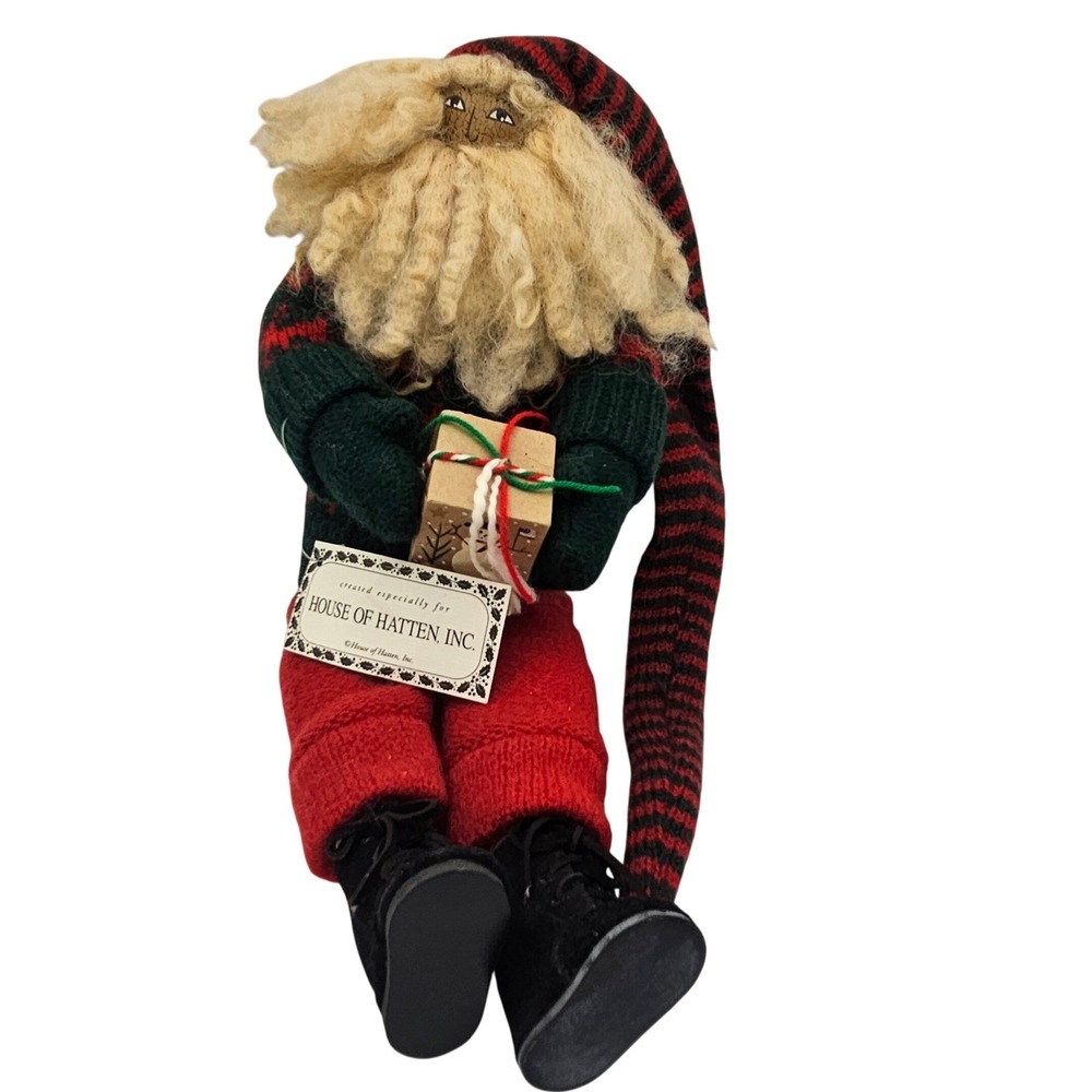 House of Hatten Joyce Tapply Bingham Santa American Folk Art Collection 11in